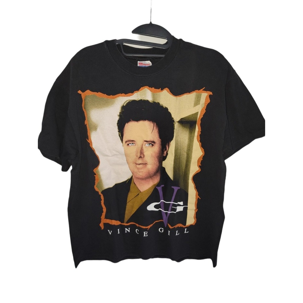 Vintage Single Stitch Vince Gill Country Music Tour 1996 T Shirt Hanes Heavy L